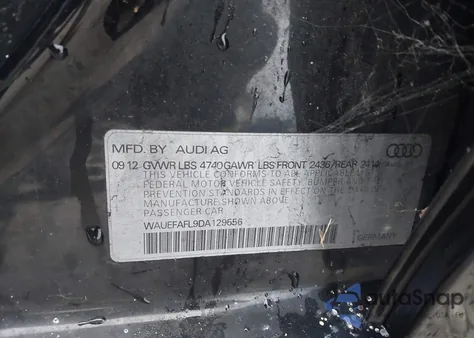 2013 Audi A4 Premium Plus z USA, uszkodzony, nr VIN WAUEFAFL9DA129556